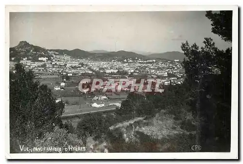 Moderne Karte Vue Panoramique d'Hyeres