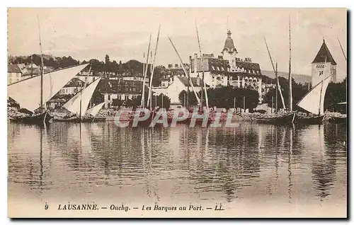 Cartes postales Lausanne Ouchy Les Barques au Port Bateaux