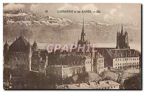 Cartes postales Lausanne et les Alpes