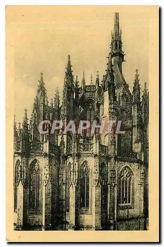 Cartes postales Abbaye du Mont Saint Michel Chevet de l'Eglise Abbatiale