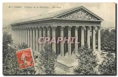Cartes postales Paris L'Eglise de la Madeleine