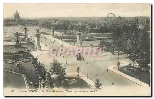 Cartes postales Paris Le Pont Alexandre III vers les Invalides