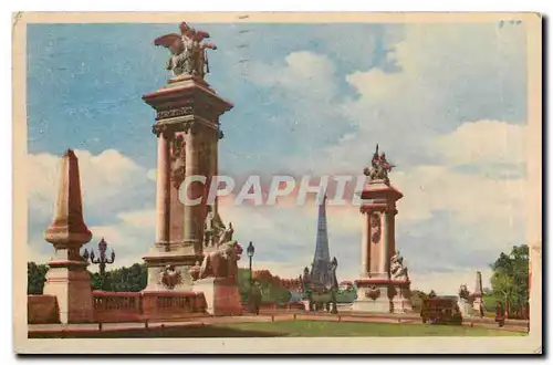 Ansichtskarte AK Paris Le Pont Alexandre et la Tour Eiffel