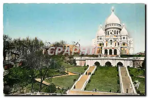 Moderne Karte Paris et ses Merveilles La Basilique du Sacre Coeur de Montmartre