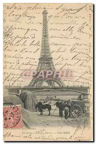 Cartes postales La Seine a Travers Paris Tour Eiffel