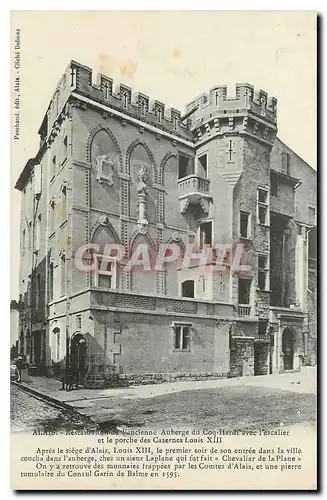 Ansichtskarte AK Alais l'Ancienne Auberge du Coq Hardi avec l'Escalier et le Porche des Casernes Louis XIII