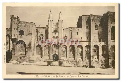 Cartes postales Avignon Le Palais des Papes La Facade