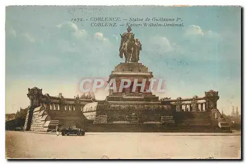 Cartes postales Coblence Statue de Guillaume