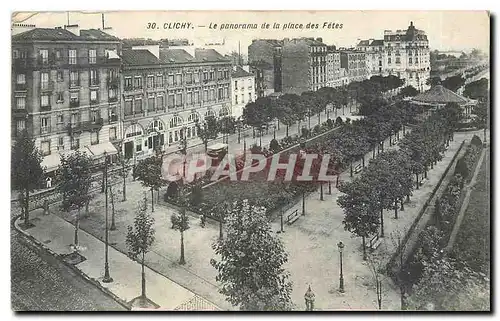Cartes postales Clichy Le panorama de la place des Fetes