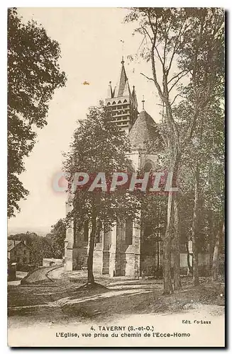 Ansichtskarte AK Taverny S et O L'Eglise vue prise du Chemin de l'Ecce Homo