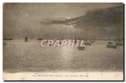 Ansichtskarte AK Arcachon Cote d'Argent Lever de Soleil Bateaux