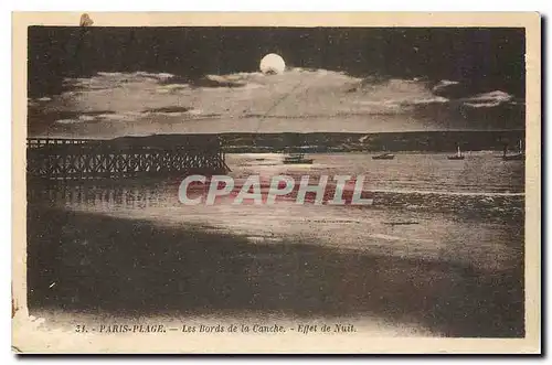 Cartes postales Paris Plage Les Bords de la Canche Effet de Nuit