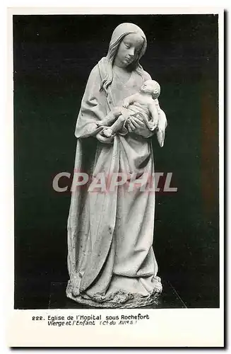 Cartes postales Eglise de l'Hopital sous Rochefort Vierge et l'enfant