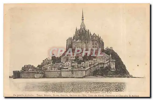 Ansichtskarte AK Le Mont Saint Michel Les Remparts cote Est