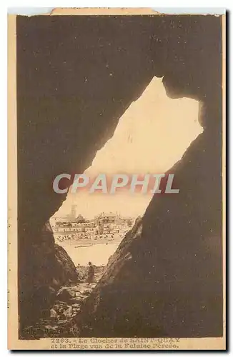 Cartes postales Le Clocher de Saint Quay et la plage de la falaise percee