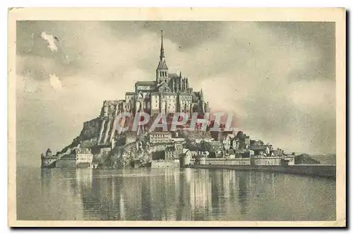 Cartes postales Le Mont Saint Michel Vue generale face Sud a maree haute