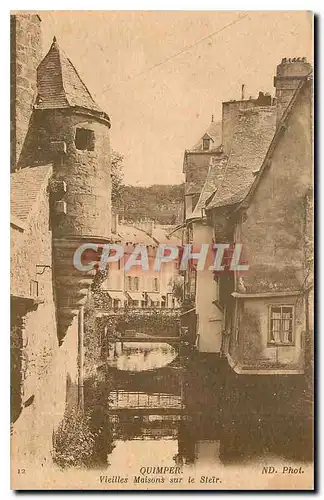 Ansichtskarte AK Quimper Vieilles Maisons sur le Steir