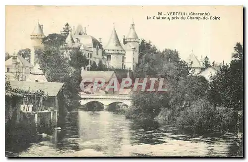 Cartes postales Verteuil Charente Le Chateau pris du Champ de Foire