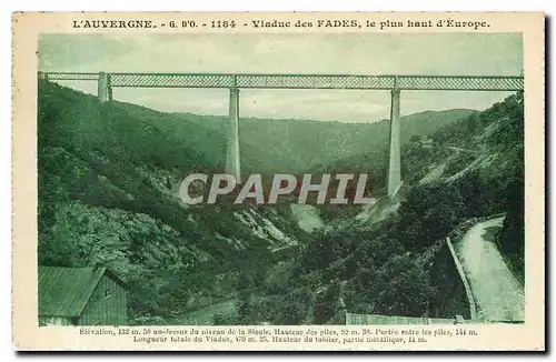 Ansichtskarte AK L'Auvergne Viaduc des Fades le plus haut d'Europe