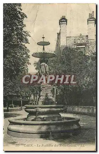 Cartes postales Caen La Fontaine des Trois Graces