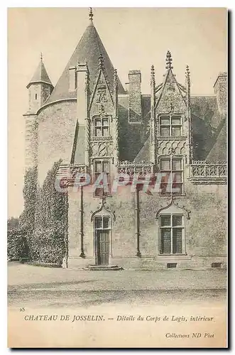 Cartes postales Chateau de Josselin Details du Corps de Logis interieur