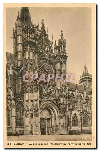 Ansichtskarte AK Evreux La Cathedrale Transept du Portail Nord