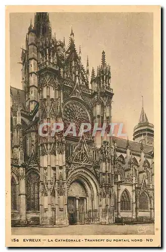 Cartes postales Evreux La Cathedrale Transept du Portail Nord