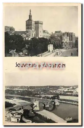 Moderne Karte Avignon Vaucluse Vue d'ensemble de ND des Doms
