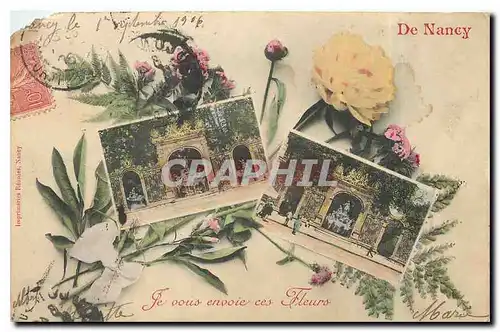 Cartes postales De Nancy Je vous envoie ces Fleurs