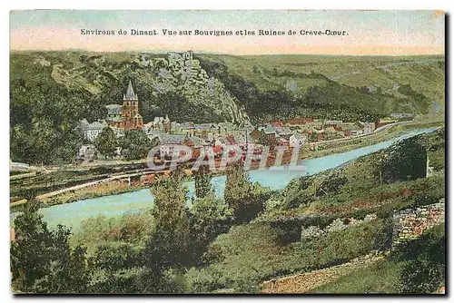 Cartes postales Environs de Dinant Vue sur Bouvignes et les Ruines de Creve Coeur