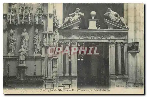 Cartes postales Eglise de St Florentin Yonne Le Deambulatoire