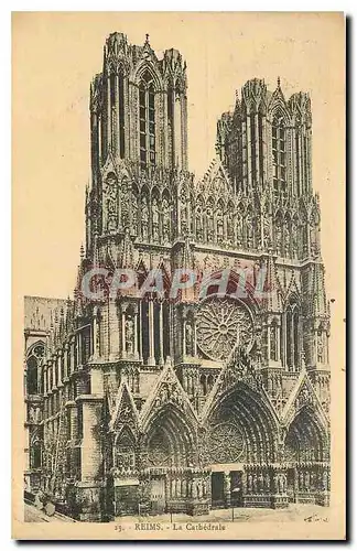 Cartes postales Reims La Cathedrale