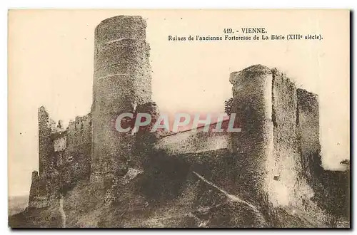 Cartes postales Vienne Ruines de l'Ancienne Forteresse de la Batie