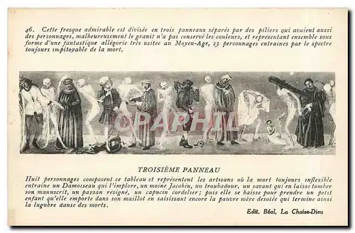 Cartes postales Troisieme Panneau Danse macabre