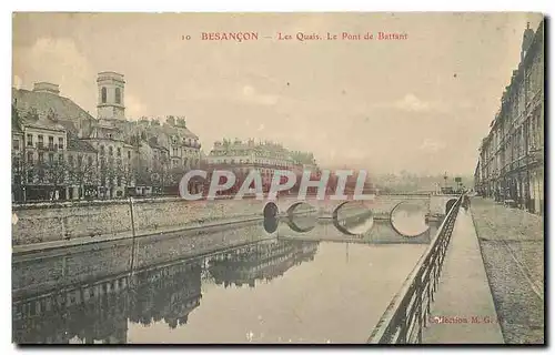 Cartes postales Besancon Les Quais Le Pont de Battant