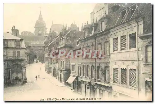 Cartes postales Besancon Maison Victor Hugo et Rue St Jean