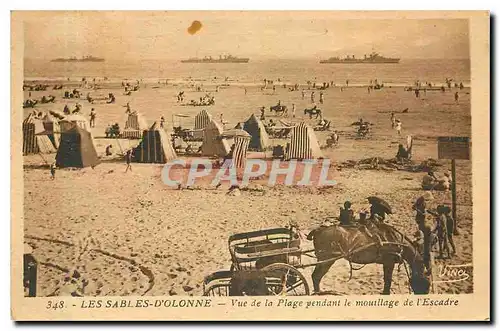 Cartes postales Les Sables d'Olonne Vue de la Plage pendant le mouillage de l'Escadre