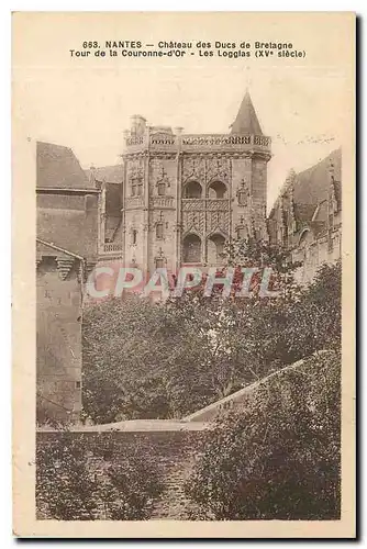 Ansichtskarte AK Nantes Chateau des Ducs de Bretagne Tour de la Couronne d'Or