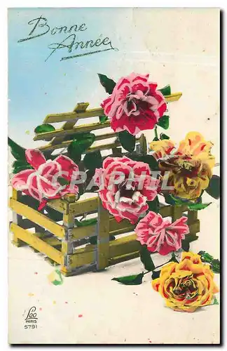 Cartes postales Bonne Annee Fleurs