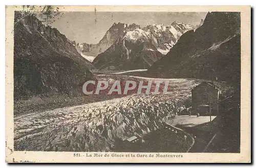 Cartes postales La Mer de Glace et la Gare de Montenvers