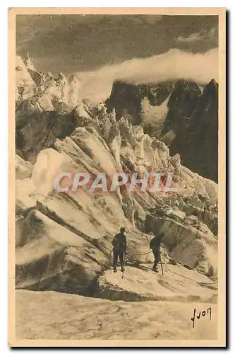 Ansichtskarte AK Massif du Mont Blanc Glacier du Geant Refuge du requin Alpinisme