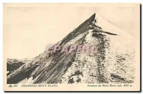 Cartes postales Chamonix Mont Blanc Sommet du Mont Blanc