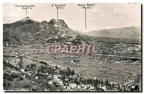 Moderne Karte Grenoble Vue panoramique