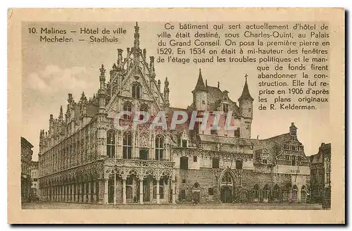 Cartes postales Malines Hotel de Ville