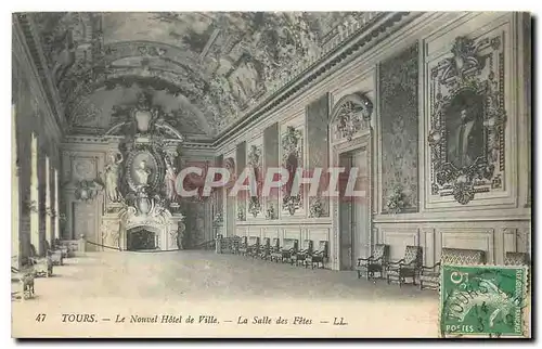 Cartes postales Tours Le Nouvel Hotel de Ville La Salle des Fetes