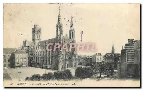 Cartes postales Rouen Ensemble de l'Eglise Saint Ouen