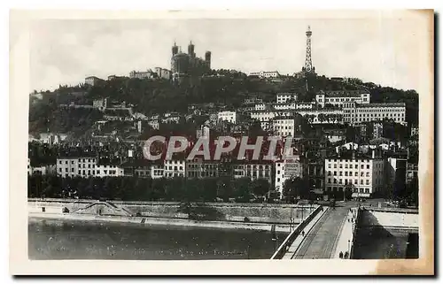 Ansichtskarte AK Lyon Le Pont du Change et la Colline de Fourviere