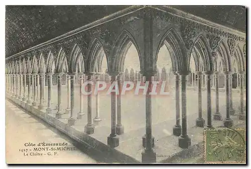 Cartes postales Mont St Michel Le Cloitre