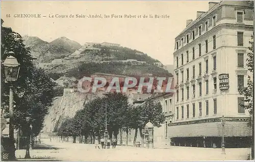 Cartes postales GRENOBLE - Le cours de St Andre  les Forts Rabot et de la Bastille