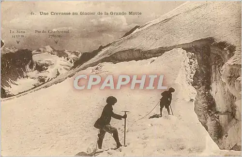 Cartes postales Une Crevasse au Glacier de la Grande Motte